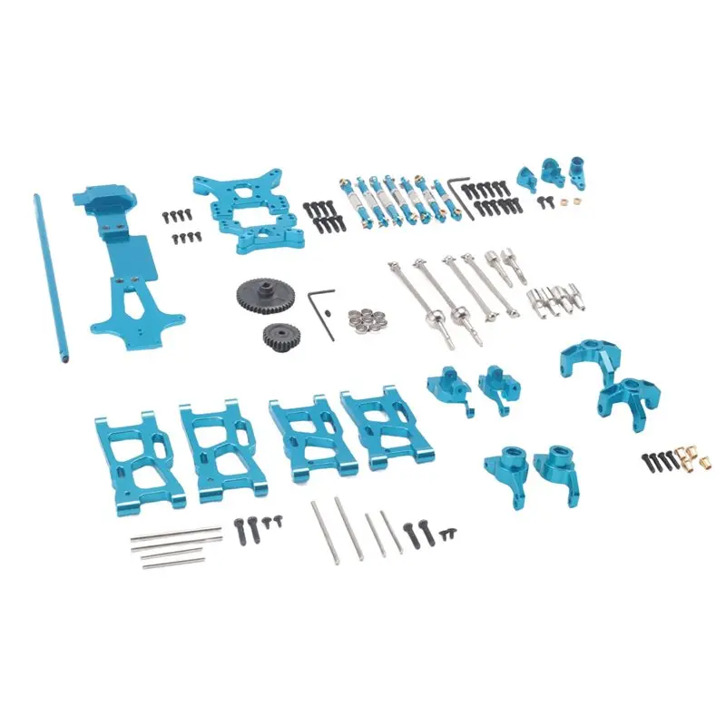 ABUM-For Wltoys 144001 144002 144010 1/14 RC Car Metal Upgrade Parts Kit Drive Shaft Swing Modification Accessories
