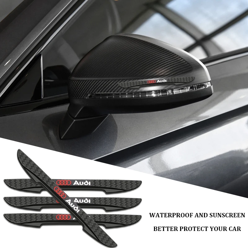 4PCS Car Anti-Collision Protector Door Side Edge Protection Stickers For Audi A1 A3 A4 A5 A6 A7 A8 Q2 Q3 Q5 Q7 TT Sline S3 S4 S5