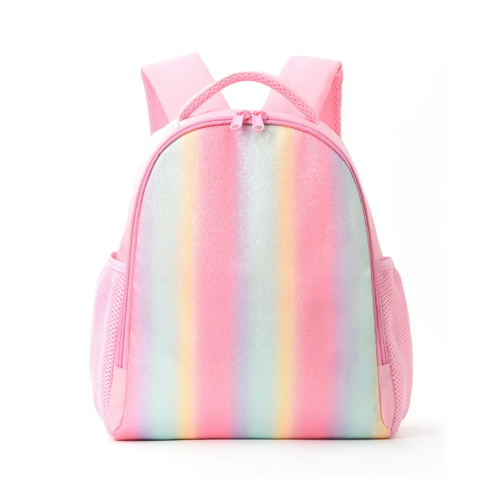 Fashionable Korean-style Striped Backpack Preppy Style Color-blocked Large Capacity School Bag Durable Waterproof