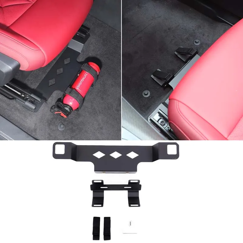 

For BMW X3 G45 2025+ carbon steel black car passenger seat extinguisher bracket car interior modification accessories