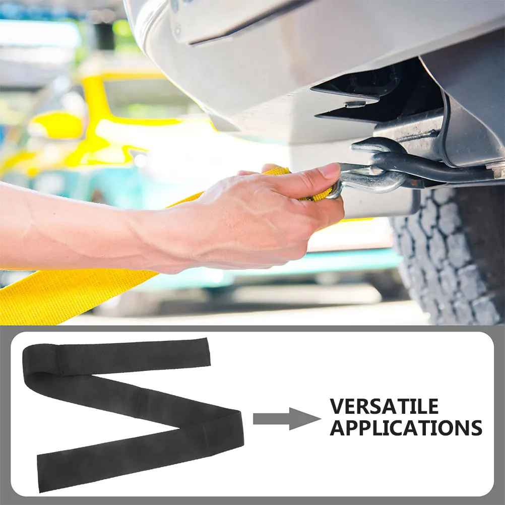 

2pcs Winch Rope Protector Cover Nylon Trailer Cable Line Protective Sleeve Compact Portable for Offroad Rescue