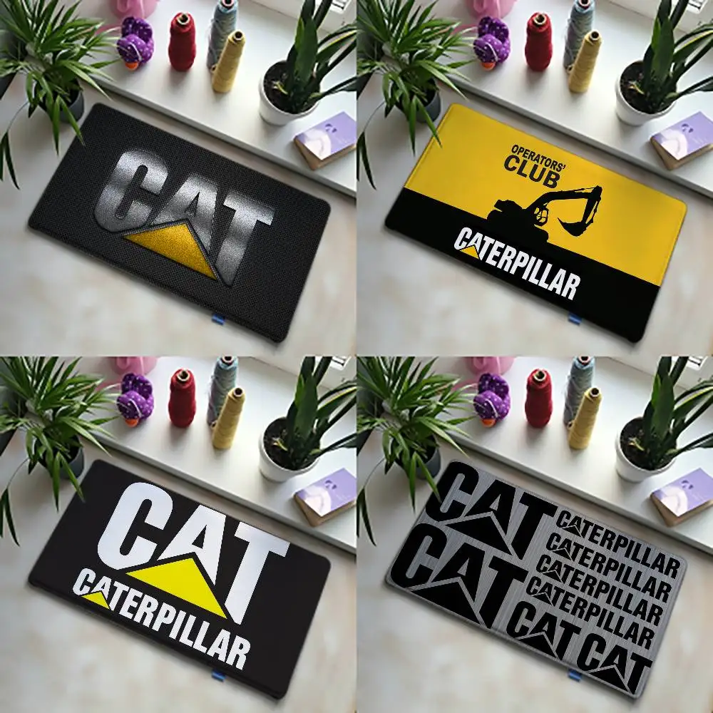 Cat C-Caterpillar Carpet Bathroom Anti-slip Mat Door Mat Home Decoration Mat Entrance Door Mat Scratch-resistant Door Mat