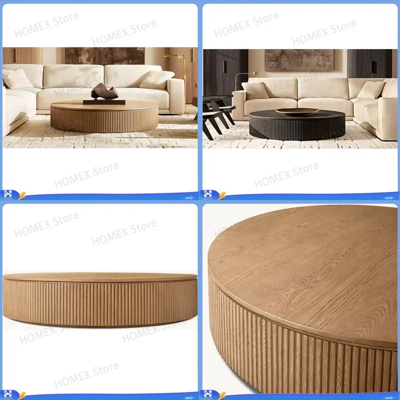 Modern Oak Wood Coffee Table Handmade Luxury Living Room Center Table Exquisite Side Furniture Home Decor Minimalist Design