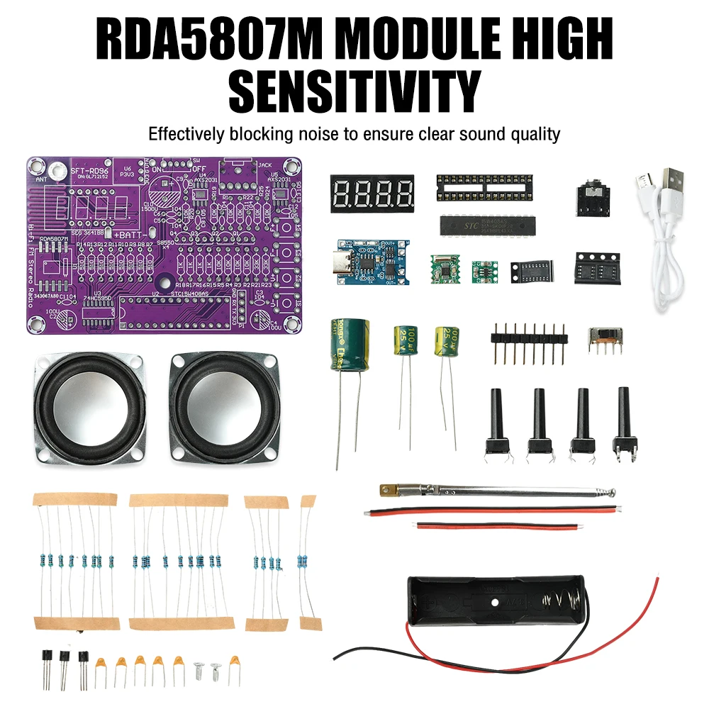 Kit Elektronik Radio FM DIY 87 - Diy Electronics Learning Kit ulasan dan harga