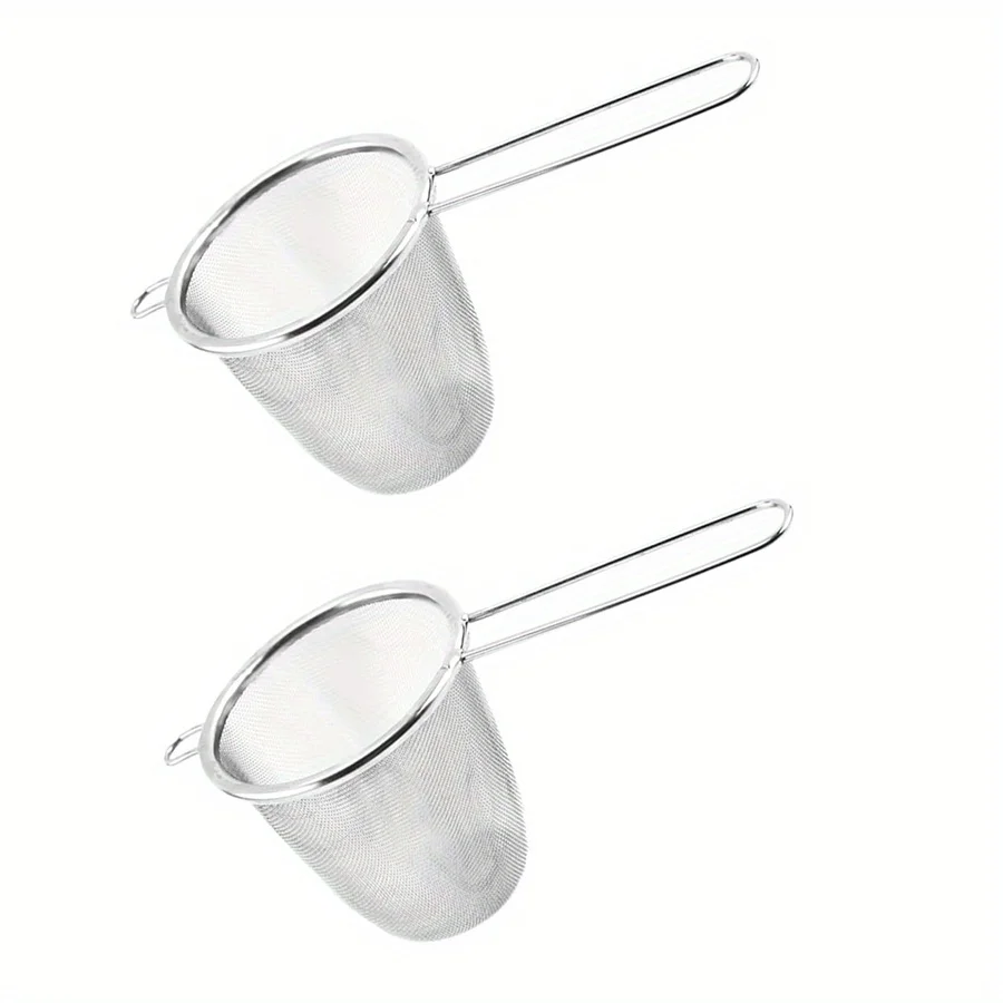 

2pcs Tea Strainer Stainer Steel Strainer, Suitable for Various Types of Cups, Coffee Filter, Stainless Steel Mesh Tea Strainer