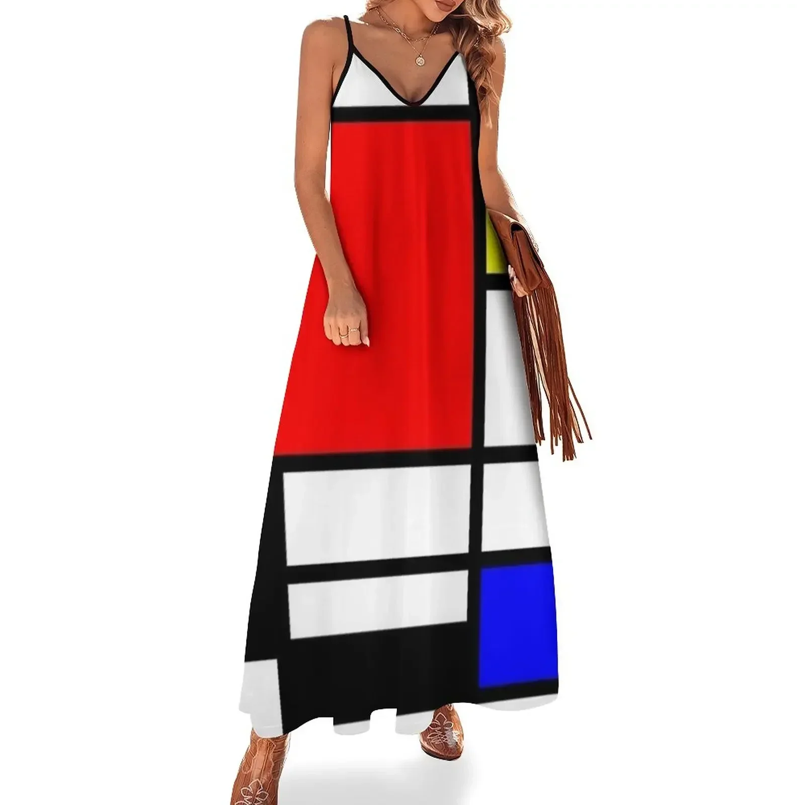 

Mondrian Minimalist Pattern Sleeveless Dress women clothing 2025 new arrivals elegant evening dresses for women 2025 Dress