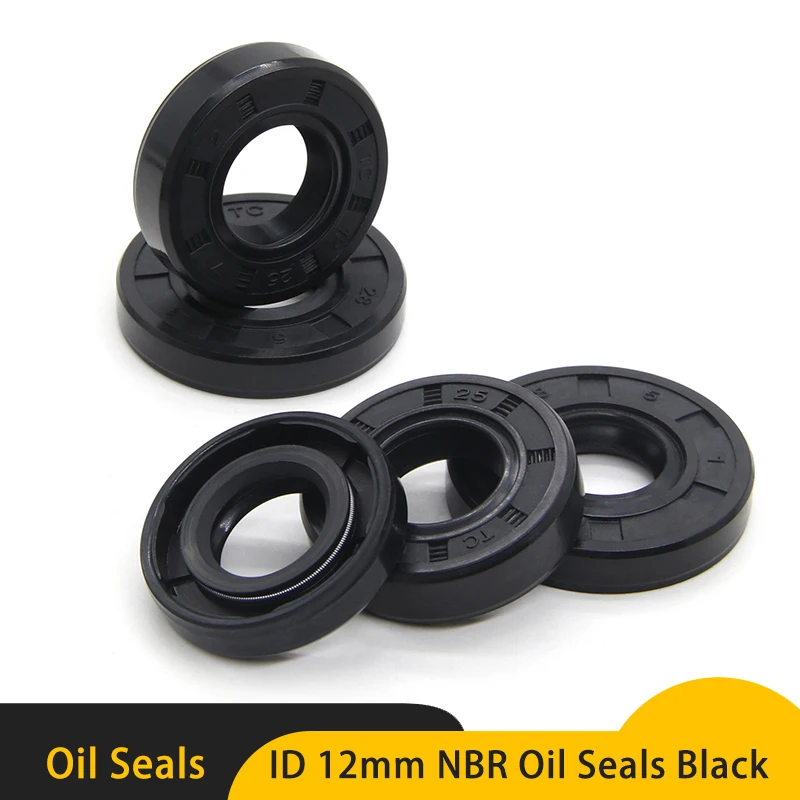 2/5/10pcs NBR Oil Seal ID 12mm TC-12*19/20/21/22/23/24/25/26/28/30/32/35*5/6/7/8/10 Nitrile Rubber Shaft Double Lip Gasket