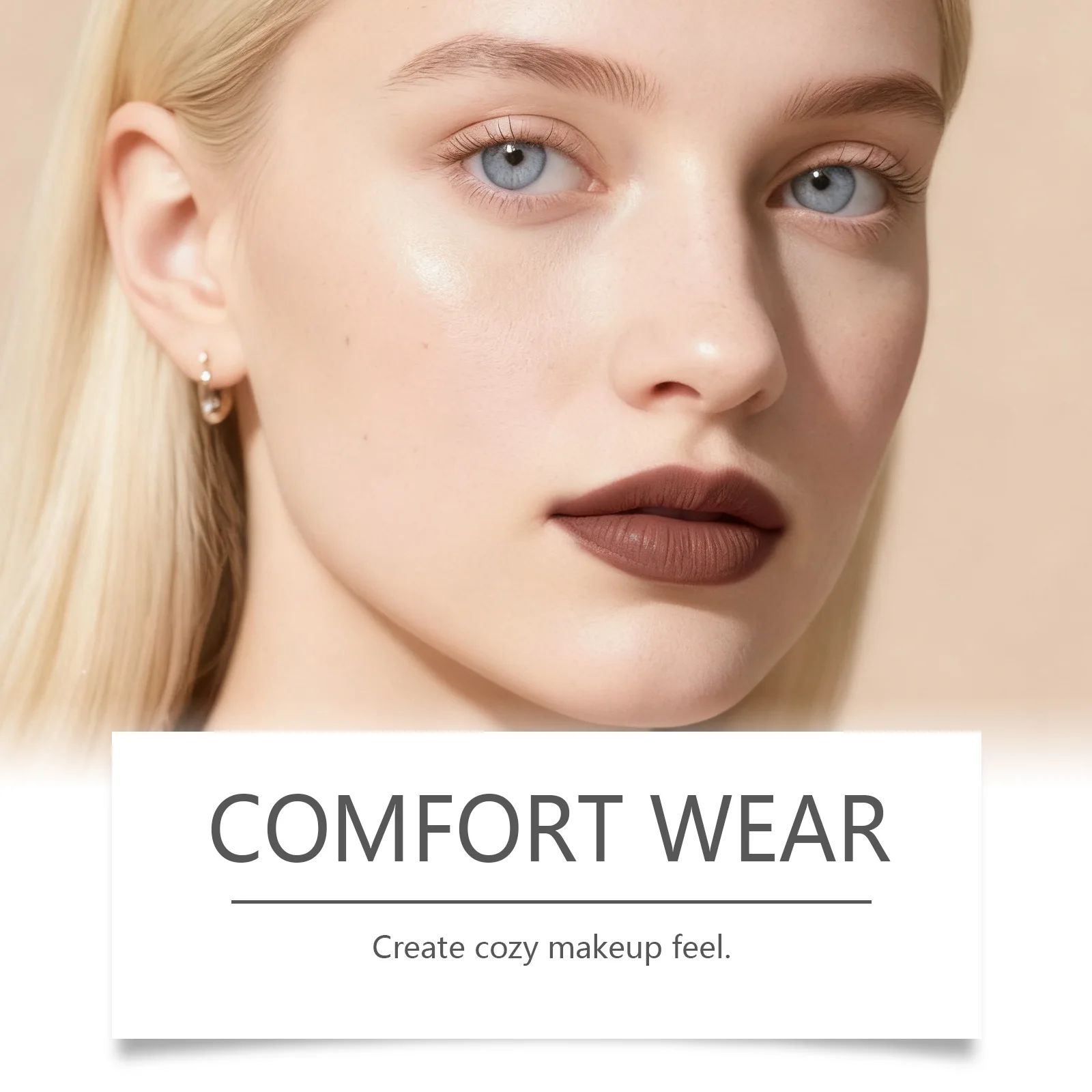 Jasnobrązowy konturówka do ust, która modeluje naturalny, trójwymiarowy kształt ust i jest łatwa w aplikacji do codziennego makijażu.