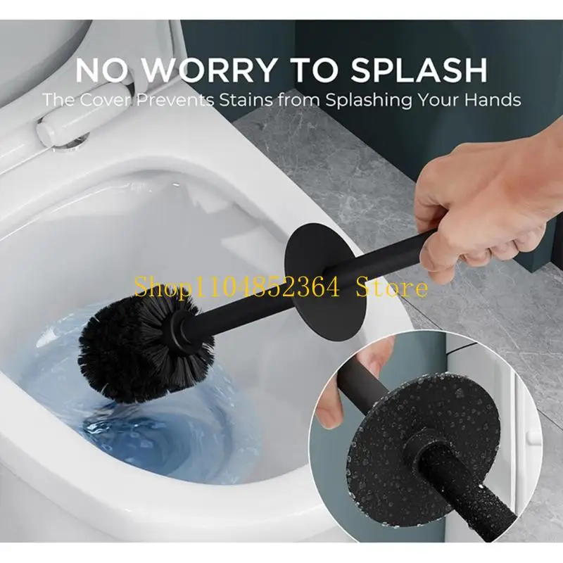 

652F Stainless Steel Toilet Bowl Brush Soft Bristles Toilet Cleaning Brush With Holder Deeply Cleaning Toilet Brush Easily Use