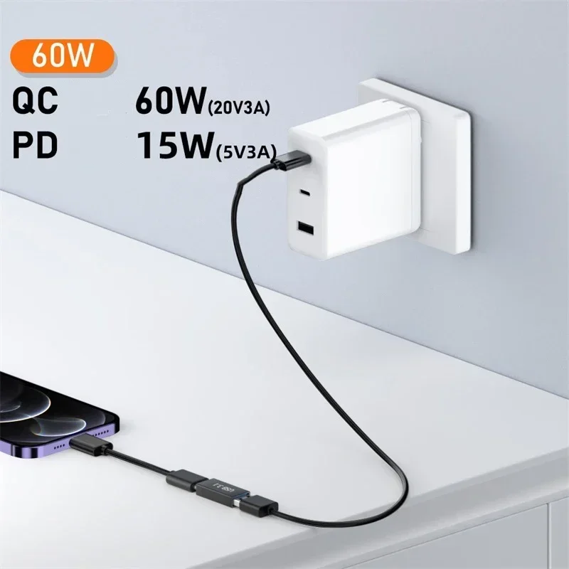 Super velocidade fêmea para USB tipo C adaptador, conexão extensor, conversor, 3.1