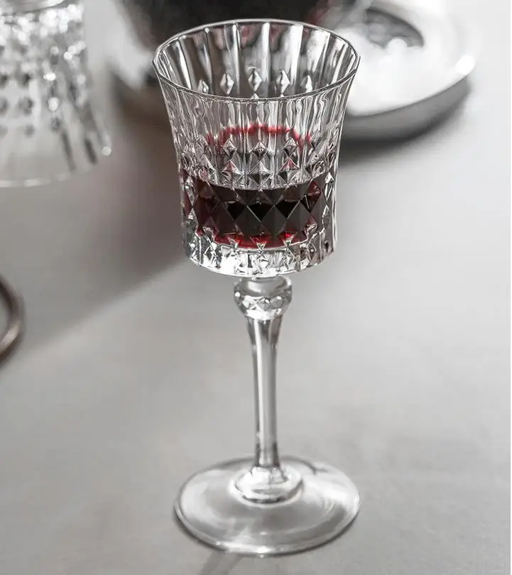 European crystal glass bar banquet home kitchen grape port wine French goblet whisky sparkling champagne bar pub bourbon