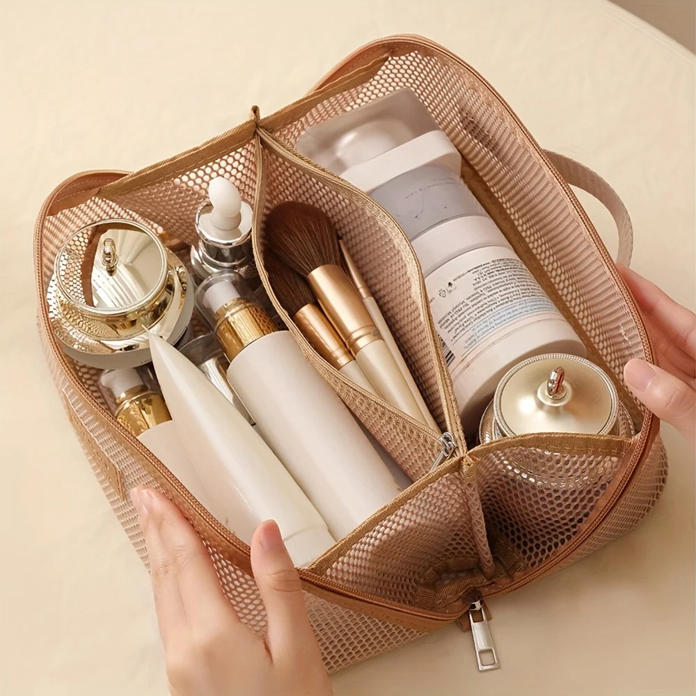 Makeup Organizer Female Toiletry Kit Bag Make Up Case Storage Pouch Luxury Lady Box, Cosmetic Bag, Organizer Bag For Travel Zip image 2