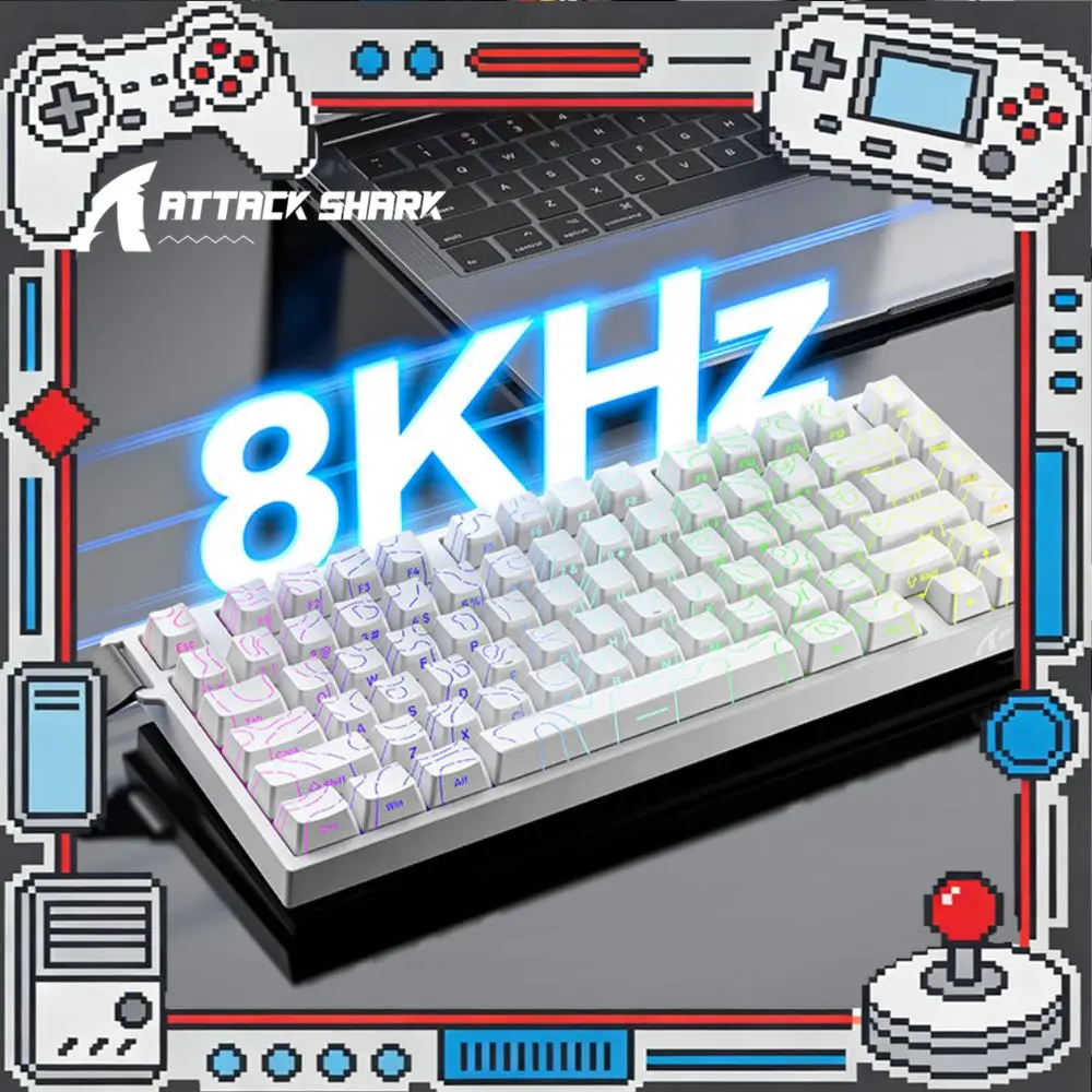 

Механическая клавиатура Attack Shark R82HE с магнитными переключателями, RGB-подсветкой, проводная, 0.08 мс, частота опроса 256K, точность 8K, частота отклика