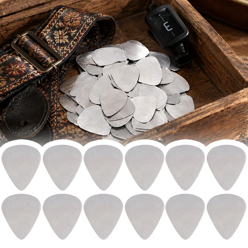 18PCS Minimalist Stainless Steel Guitar Picks Durable Metal Plectrums for Guitar Ukulele Bass Practice Performance ZYF