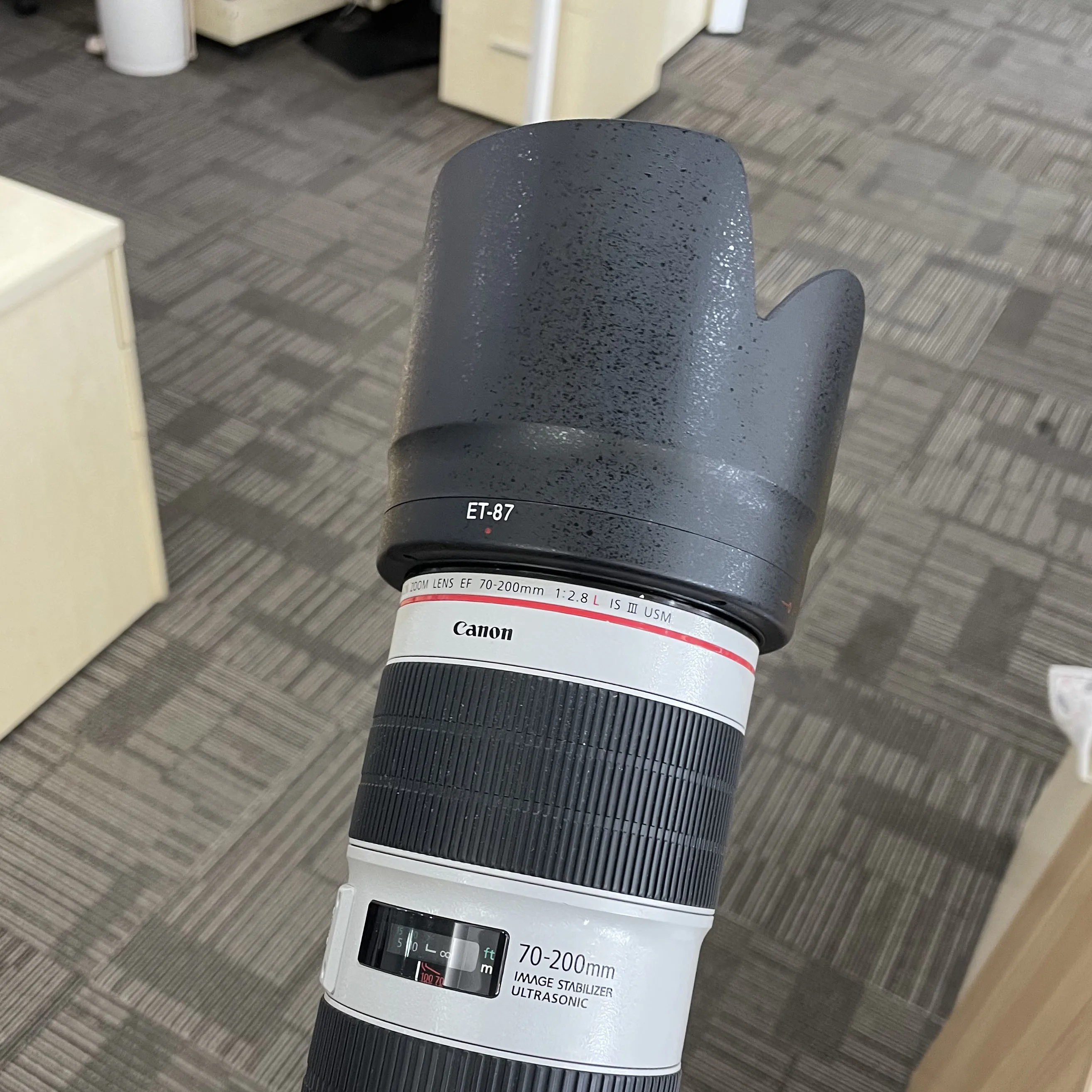 عدسة الكاميرا غطاء محرك السيارة ET87 لكانون EOS 6D2 5D4 1Ds 1Dx جبل EF 70-200 مللي متر f/2.8L IS III USM 77 مللي متر عدسة مرشح DSLR اكسسوارات
