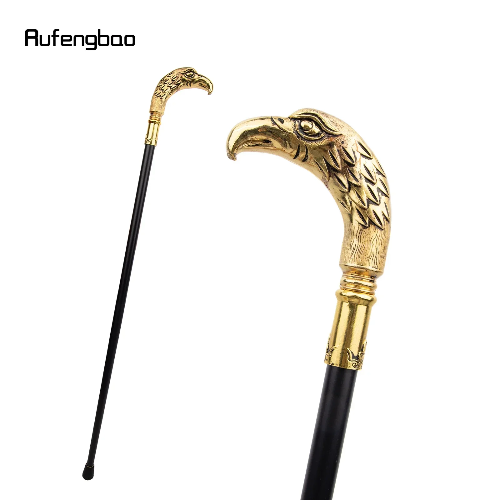 

Golden Long Head Eagle Single Joint Fashion Walking Stick Decorative Vampire Cospaly Party Walking Cane Halloween Crosier 93cm