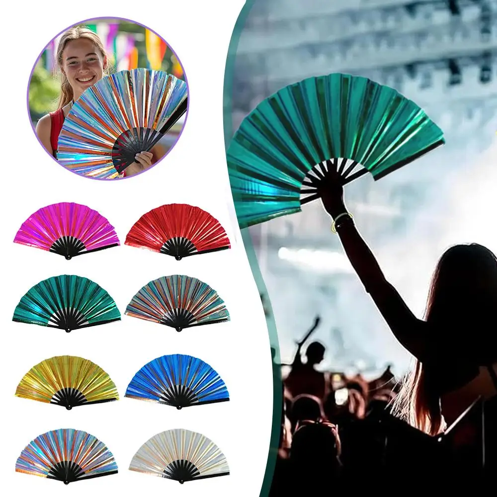 Large Rave Folding Hand Clacking Fan Foldable Big Chinese Tai Chi Kung Fu Popping Fans For Line Dancing Fan ﻿