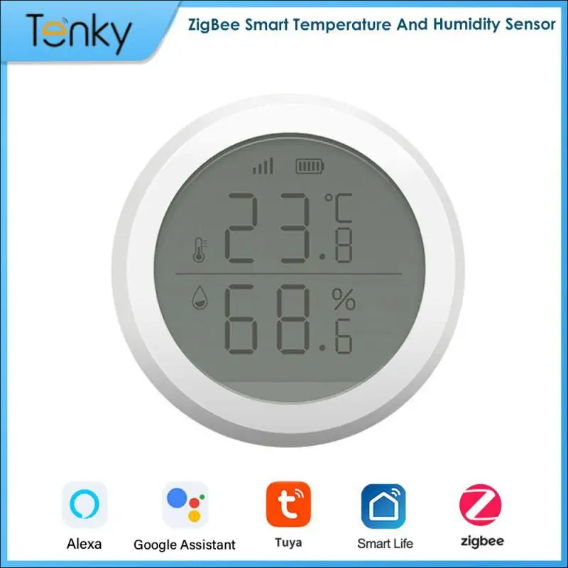 

Tuya Temperature And Humidity Sensor Indoor Hygrometer Thermometer Detector Support Alexa Home