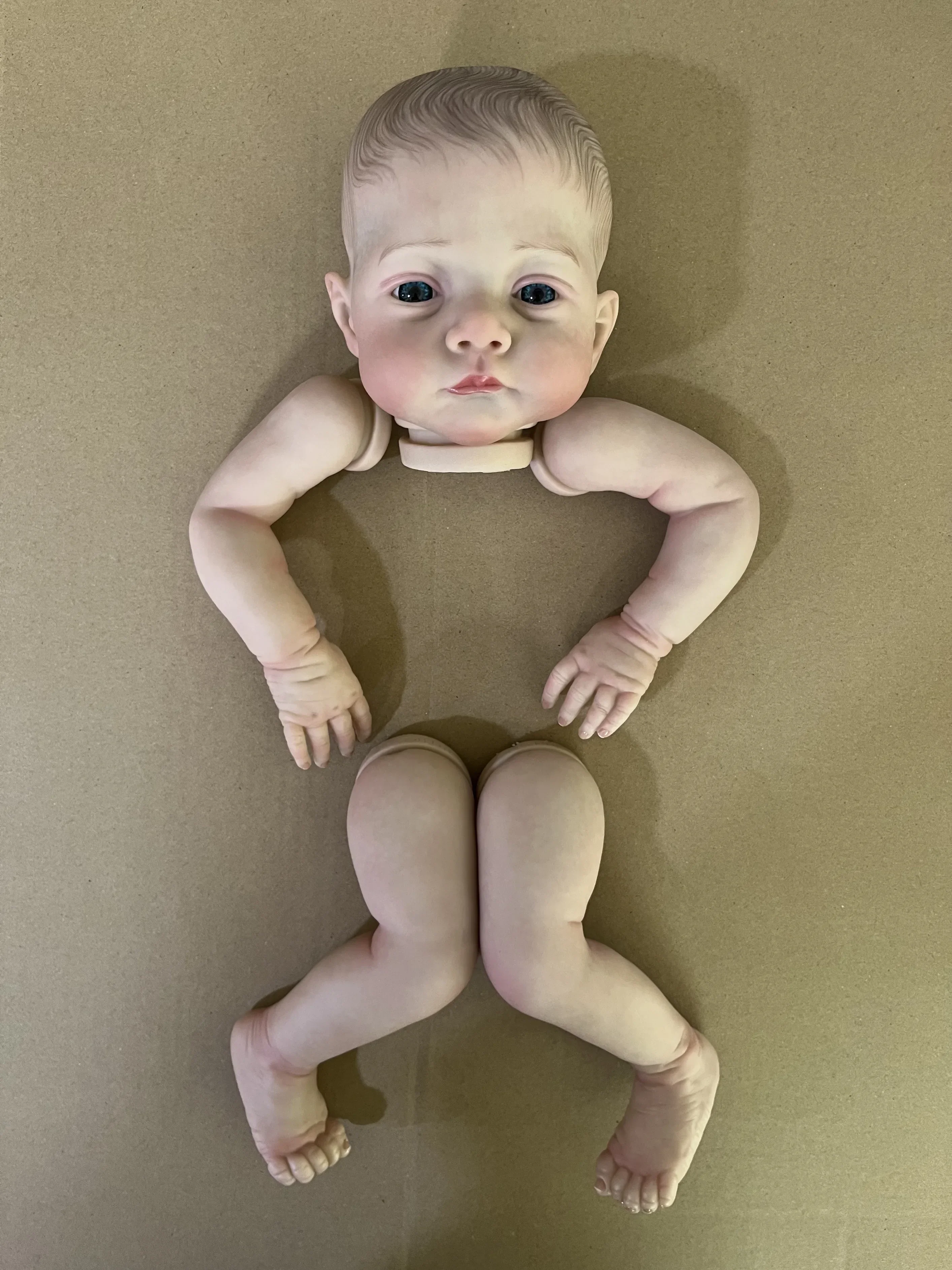 NPK 19inch New Arrival Already PaintedTwins Kit Lily and Irys Soft Touch Hand Painted with Veins Cloth body included
