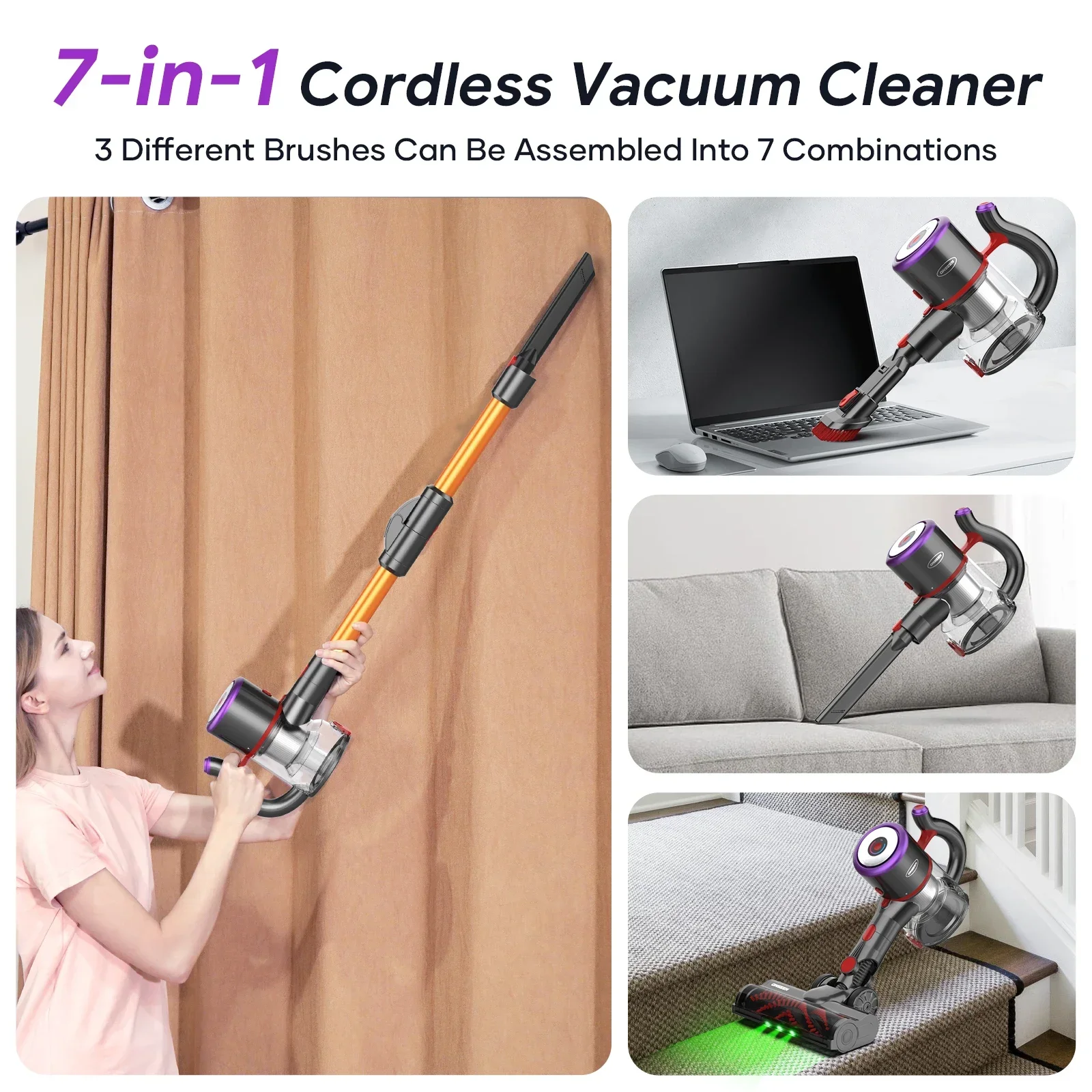 New Rechargeable Cordless 4 In 1 Portable Wireless Handheld Cordless Vacuum Cleaners M81 For Home And Car Floor Care