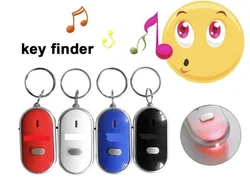 Inteligente Anti-Lost Key Finder com LED Whistle, piscando alarme bip, chaveiro localizador, controle de som, presente das mulheres e dos homens