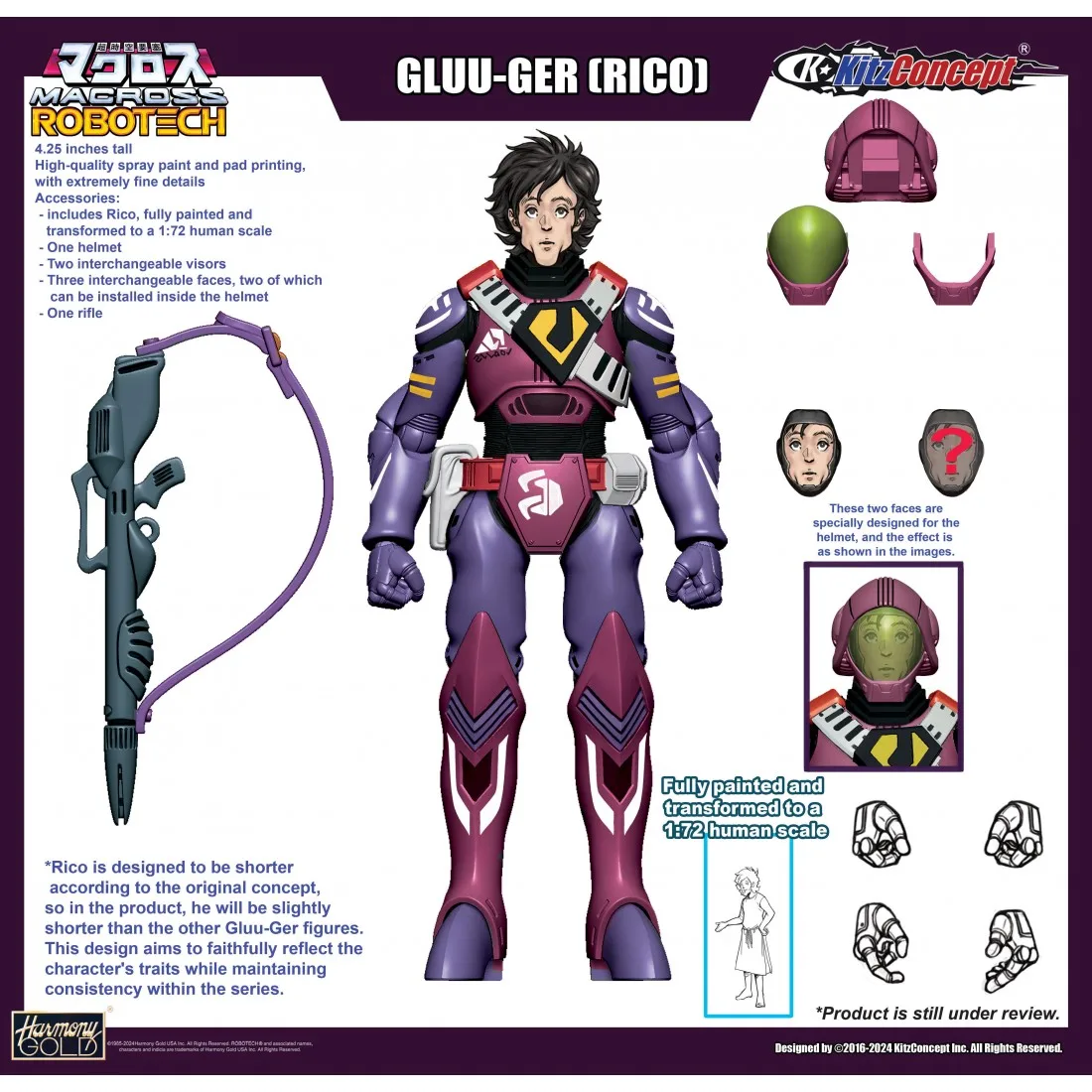 

Фигурка коллекционного класса Kitconcept 1/72 Robotech Zentraedi Rico