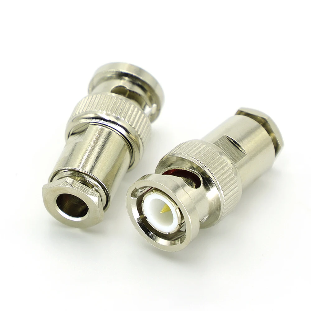 BNC male plug clamp RG58 RG142 LMR195 RG400 Cable RF Coaxial connector Wire Terminals copper nickel plating