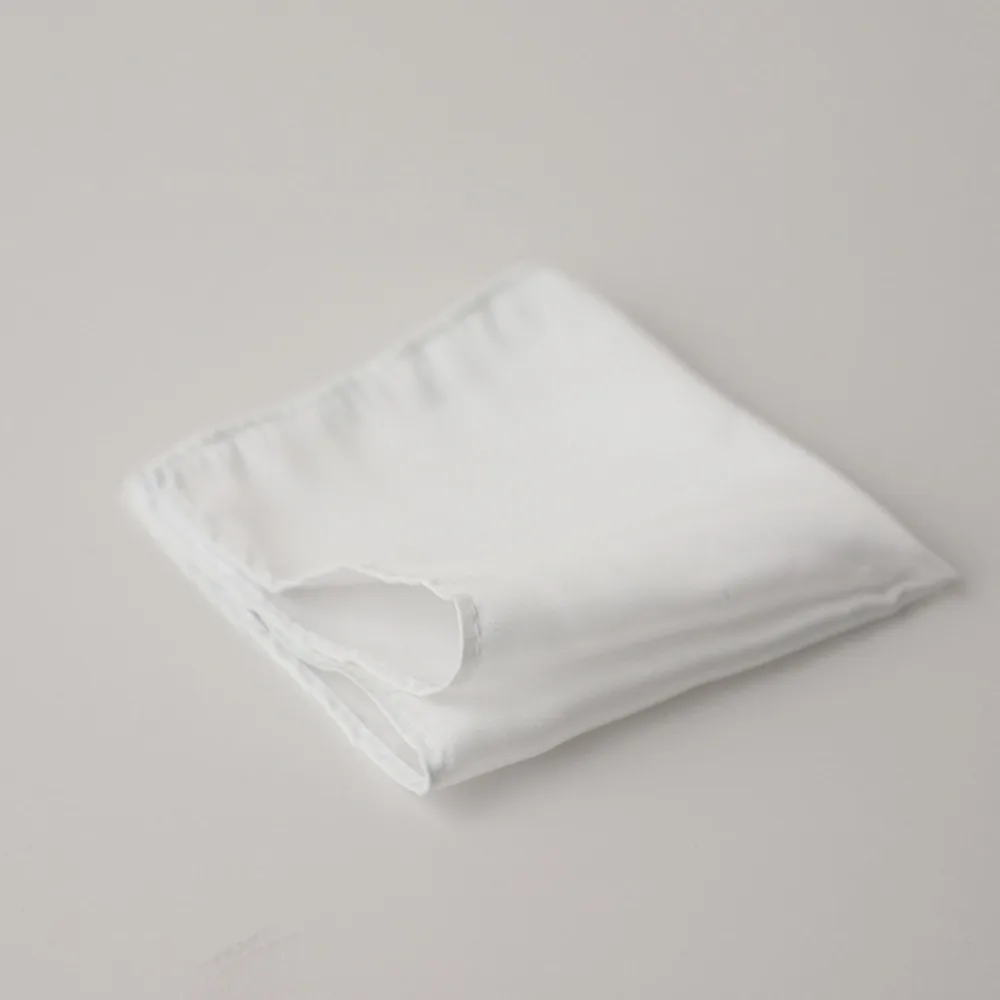 Headwear ชายเกาหลีชุด Pocket Square Vintage สีขาวธุรกิจ Hanky สีโพลีเอสเตอร์ขอบผ้าเช็ดตัวหน้าอก Handkercher จัดเลี้ยง