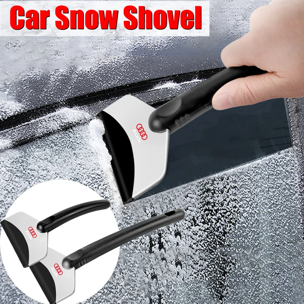 Universal Car Windshield Snow Removal Scraper Ice Shovel Window Cleaning Snowplow Tool for Audi Sline A3 A4 C6 Q3 Q5 Accessories