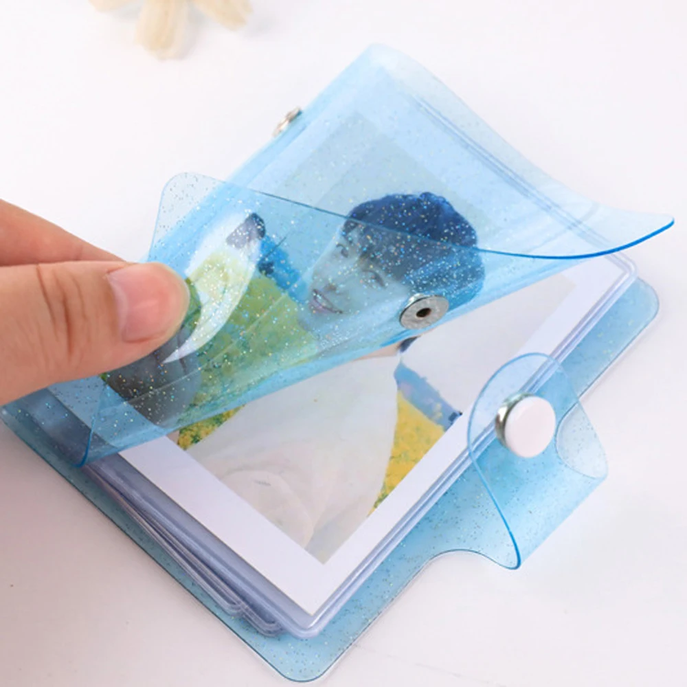 

3 inches Binders Albums LOMO Cards Jelly Color Transparent Glitter Card Holder Photo Album Album Mini Photo Album