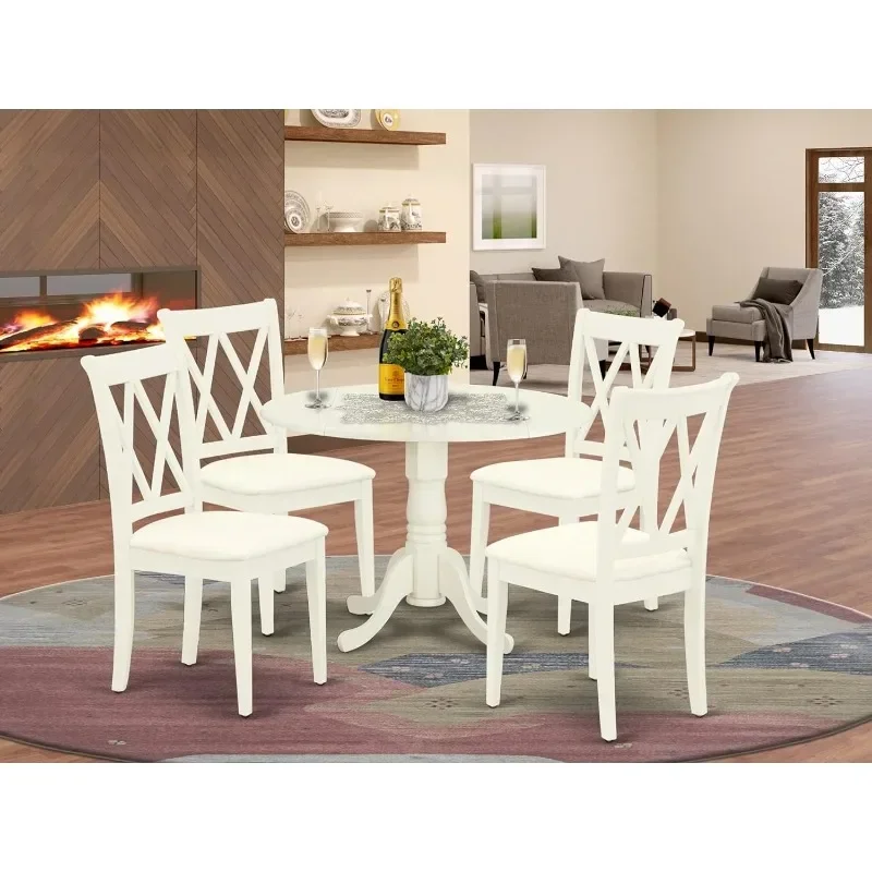 Furniture  Dining Room Table Set Includes a Round