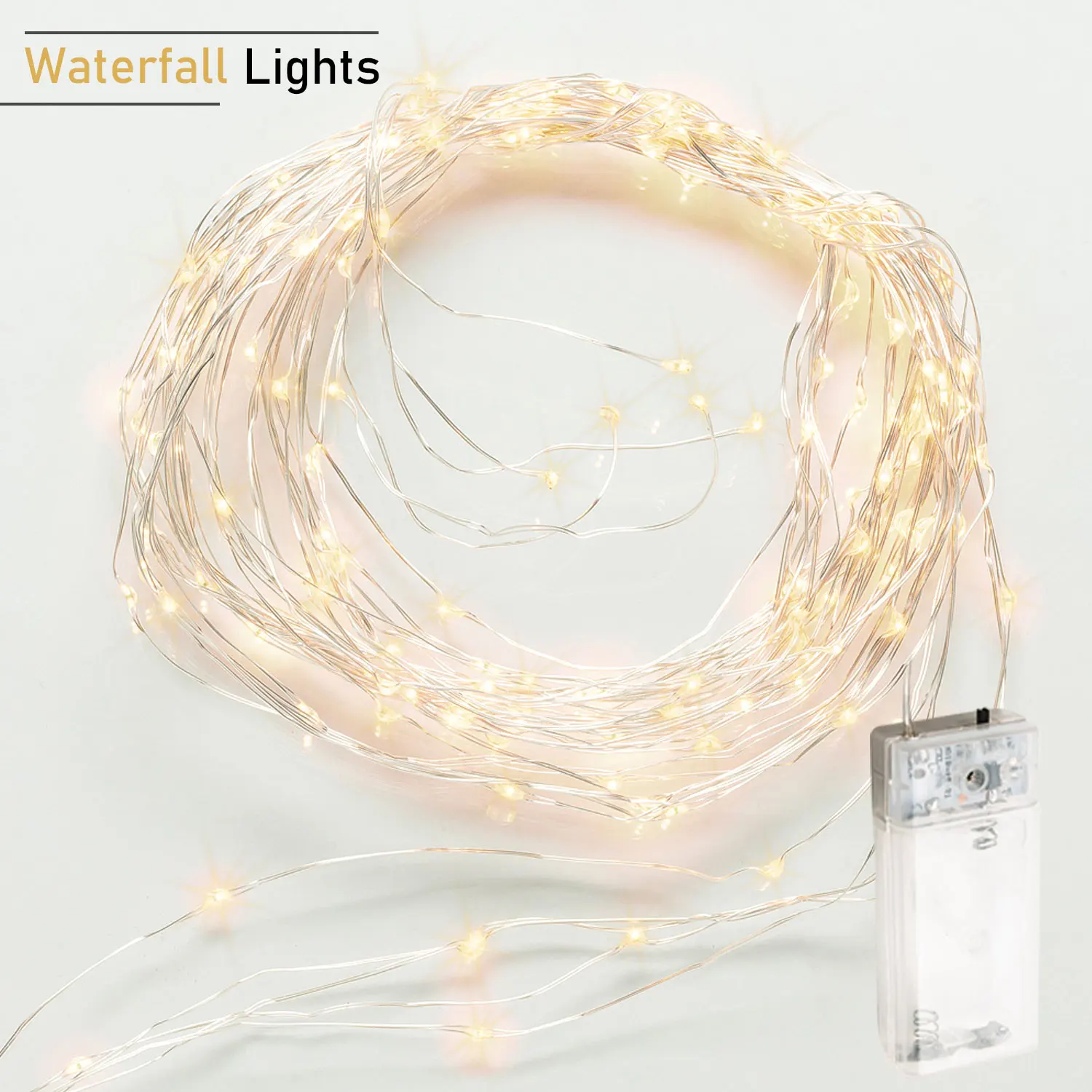 RGB Christmas Tree Branch Lights Battery Timer Outdoor Led Waterfall Lights Decoration Outdoor Home Christmas Wedding Ornaments