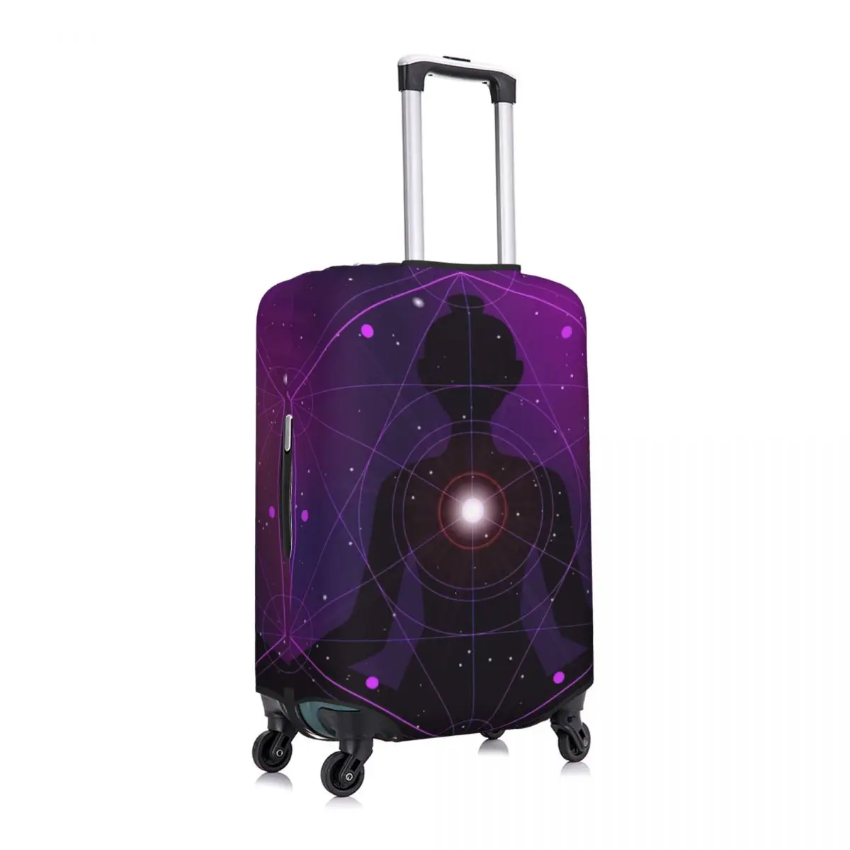 Sacred Geometry Zen Illustration  Luggage Protective Dust Covers Elastic Waterproof 18-32inch Suitcase Cover Travel Accessories