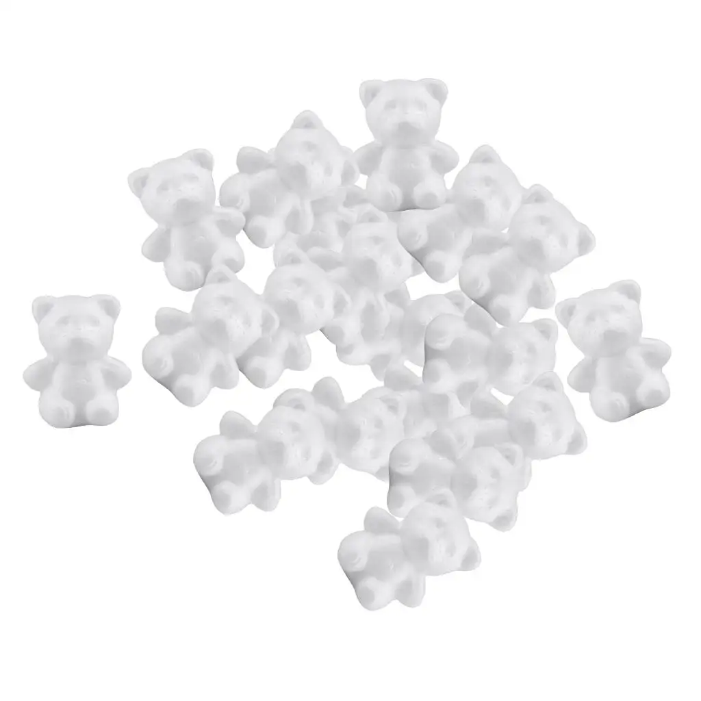 20 Pieces Bear Small Polystyrene Mini Lips for Crafting Decorating