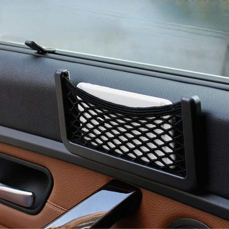 Car Storage Net Frame Bag Phone Car Mesh Net Holder RV Storage Boat Cargo Pocket Organizer  ABS Plastic