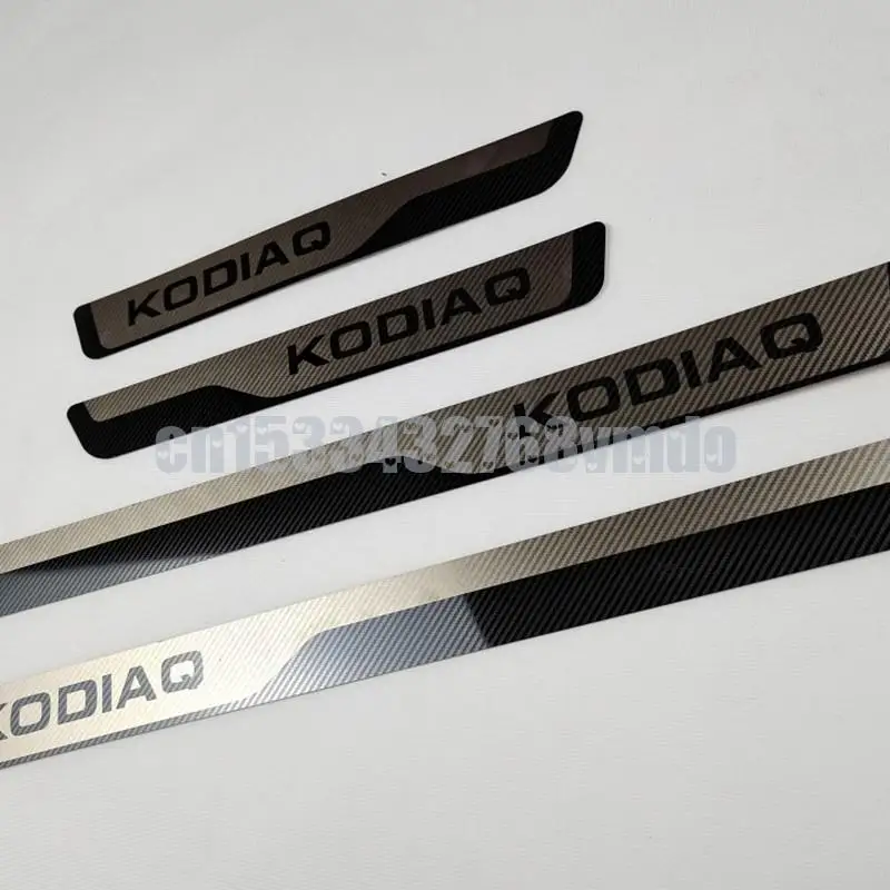 for Skoda KODIAQ 2018-2021 Car-styling Stainless Steel Scuff Plate/Door Sill Door Sill Scuff Plate Welcome Pedal