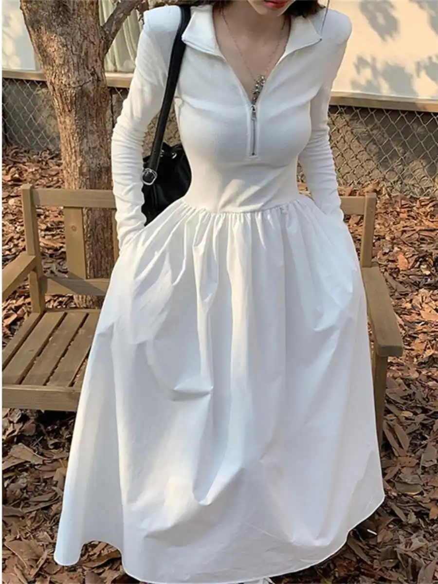 White V-Neck Base D… - image