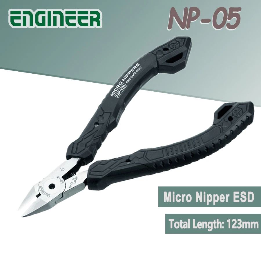 ENGINEER Micro Nipper ESD Compact Precision Compact Long Nose Pliers ESD Safe Cutting Pliers PS-01|PS-03|NP-05