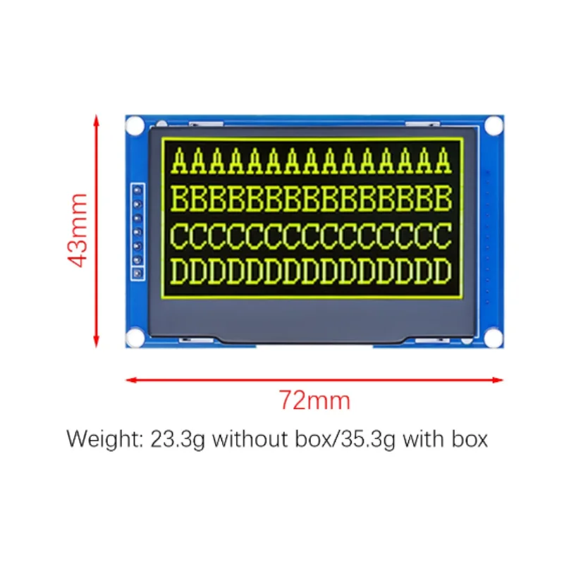 2.4 "2,42 Zoll 128x64 oled LCD-Anzeige modul ssd1309 7-polige spi/iic i2c serielle Schnitts telle für Arduino uno r3 c51