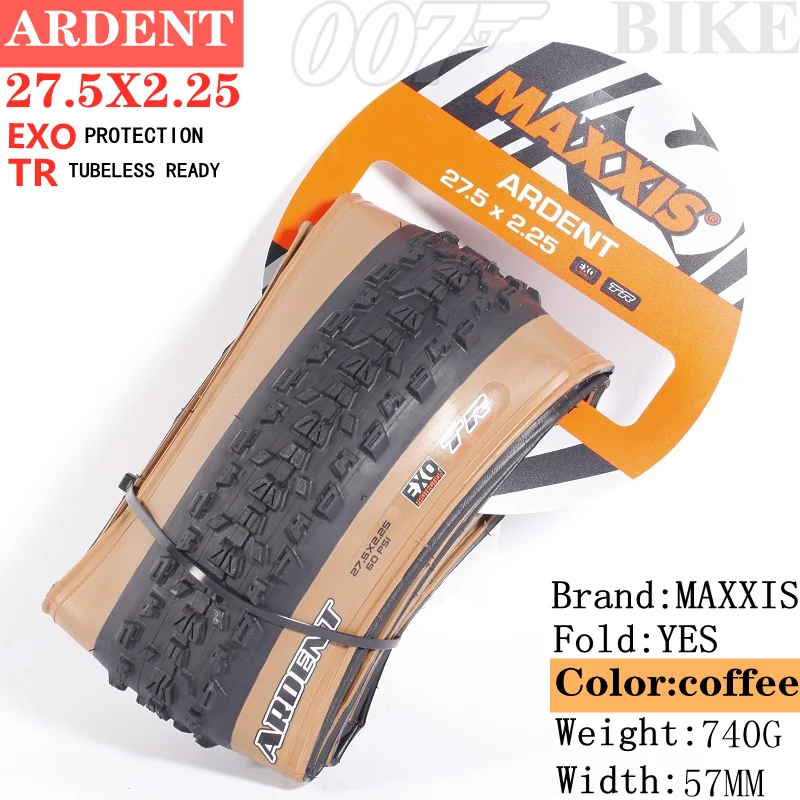 The Maxxis Ardent Is A Light Duty Trail Tire That Rolls Fast In Dry Conditions.27x2.25 EXOTR /EXO Yellow/Black Edge Bicycle Tire