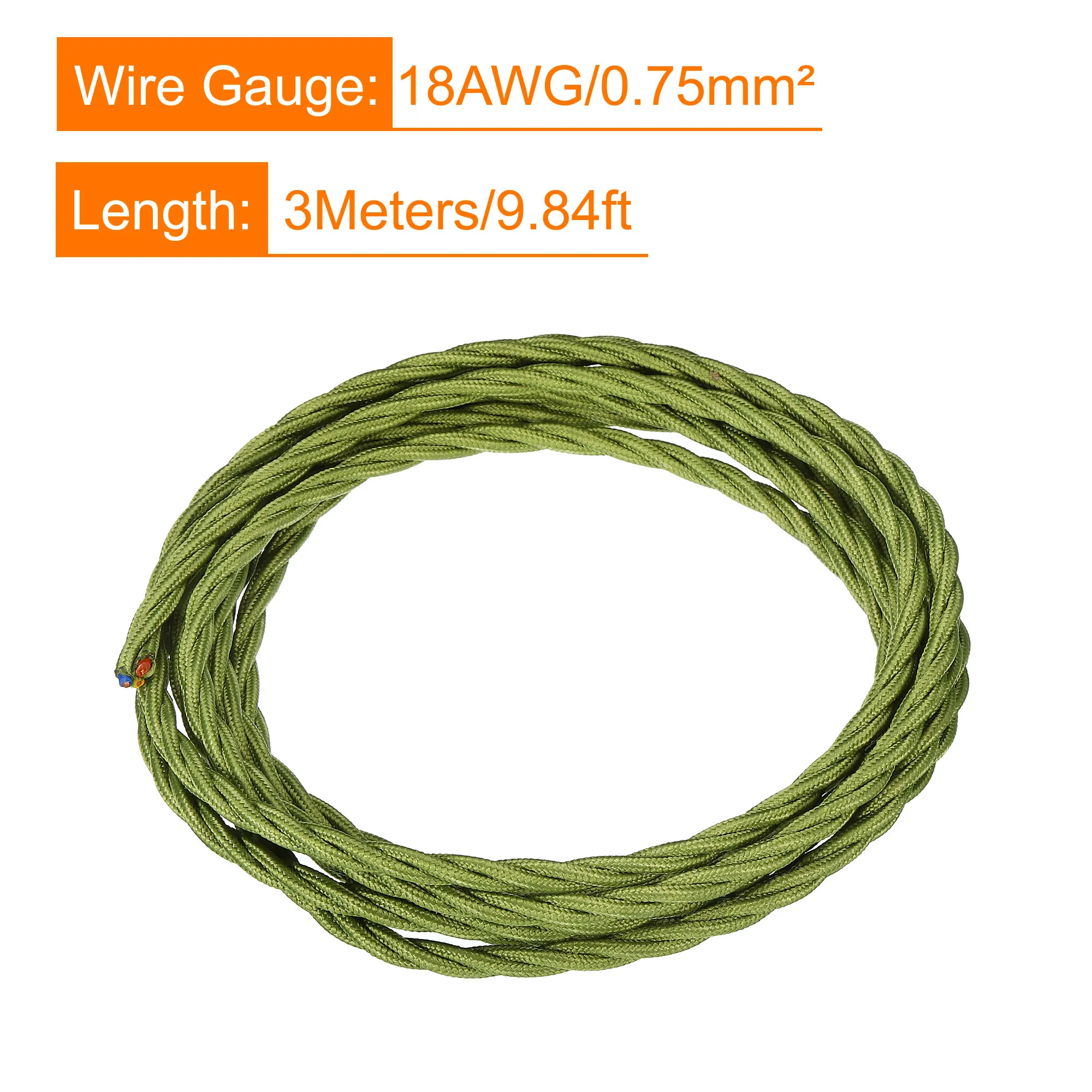3/5m 3 Core 18AWG Tessuto Vintage Intrecciato Filo Elettrico Tessuto Cavo Tessuto Intrecciato Lampada A Sospensione Cavo FAI DA TE filo