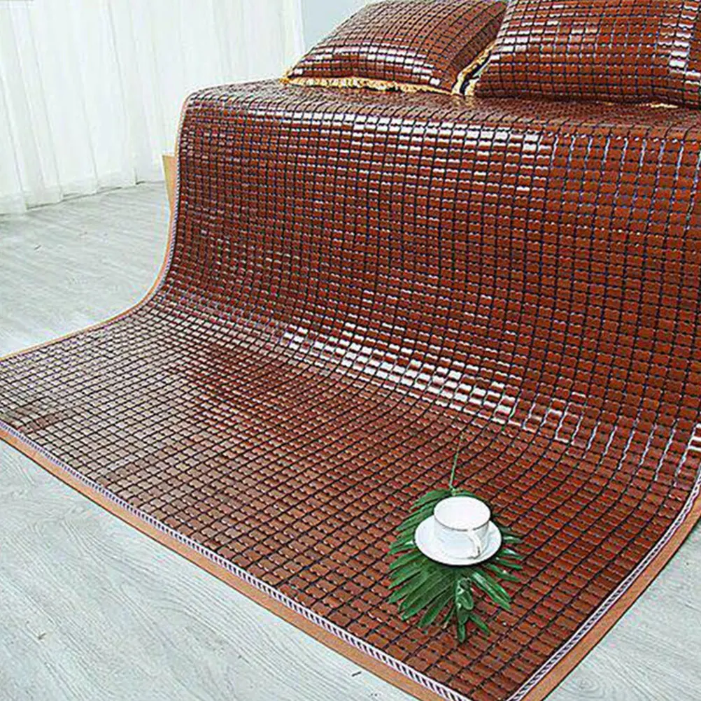 

50 Pcs Bamboo Patch Repair Accessories Seat Cushion Parts Pad Light Brown Summer Mat Indoor Cooling Easy Clean Foldable