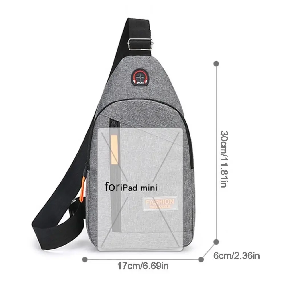 Casual Oxford Cloth Men Chest Bag Lightweight Large Capacity Crossbody Bag Waterproof Multifunctional Waist Bag - view 6