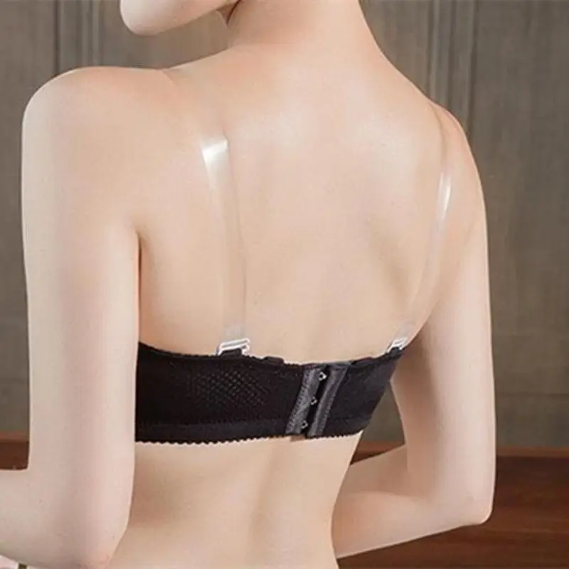 Correas de sujetador transparentes invisibles para mujer, correa de hombro ajustable desmontable, cinturón de sujetador elástico, accesorios de ropa interior