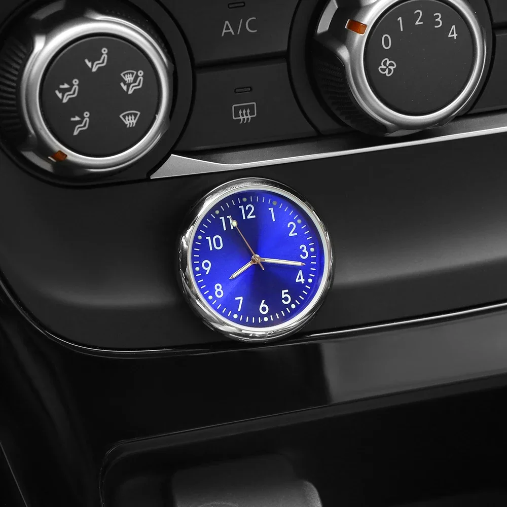 Stick On Dashboard Car Clock Mini Tiny Small Luminous Clock Car Air Vent Clip Clocks Watch For Dashboard Boat Bike SUV Home
