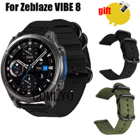 For Zeblaze VIBE 8 Strap Smart Watch Band Nylon canvas Belt Soft Breathable Women men Wristband Screen Protector Film