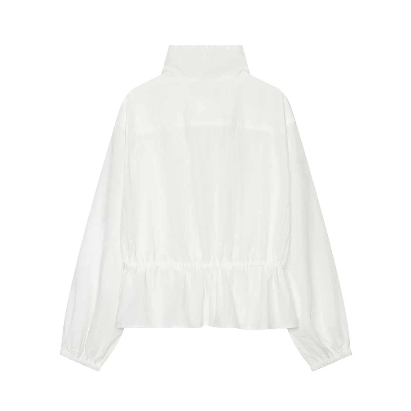 European and American 2026 autumn new fashionable and versatile long-sleeved nylon jacket with decorative stand collar