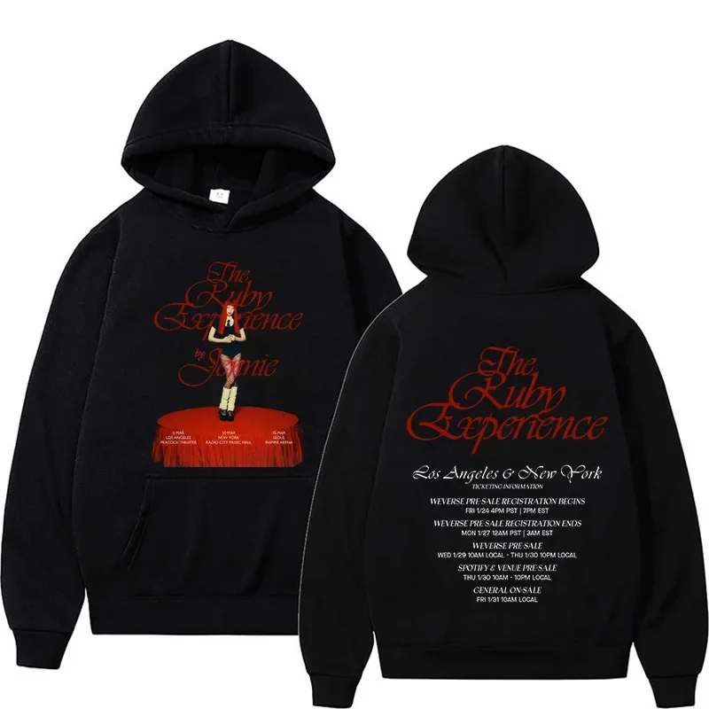 The Ruby Experience by JENNIE Hoodies Spring and Fall Fashion Casual Street Hoodie Cartoon Character Print Pullover Sweatshirts