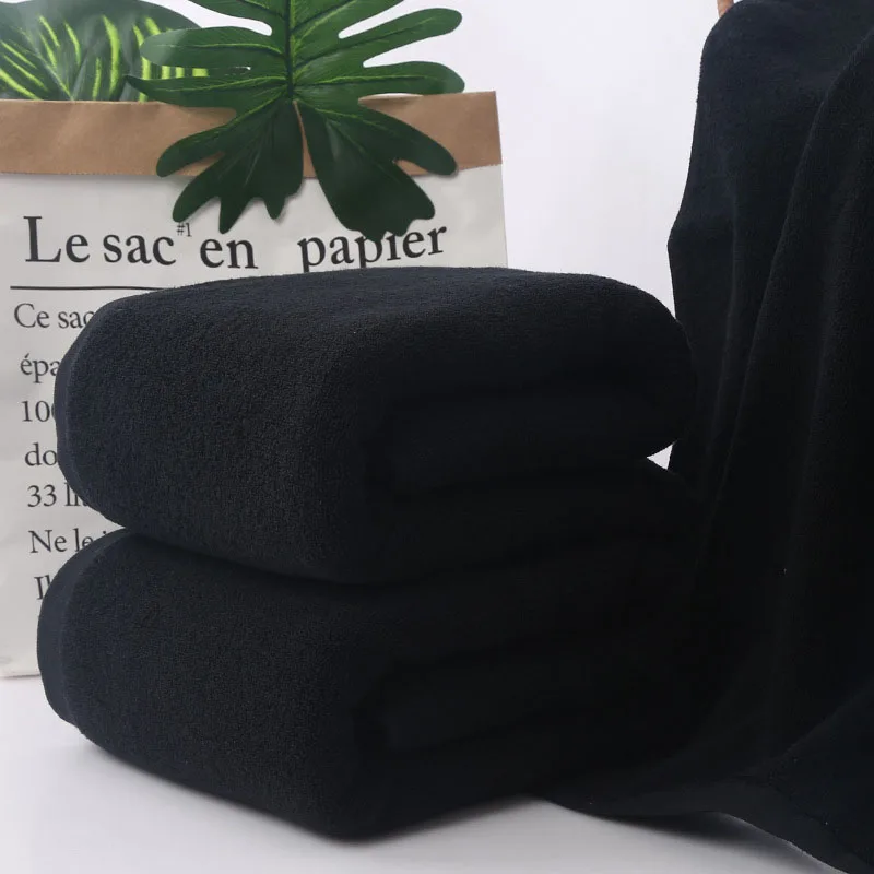 5-Pack 35x75cm Black Cotton Face Towels – 100% Cotton, No Fading, Soft & Highly Absorbent, Men Hotel Corporate Gift