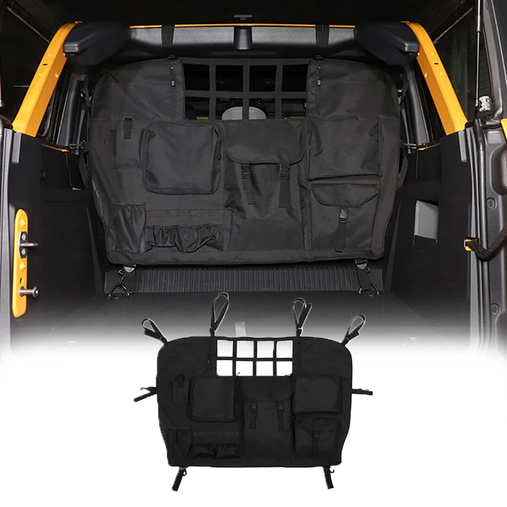 

Car Trunk Isolation Net Storage Bag Pocket Cargo Organizer For Ford Bronco 4-door 2021-2024 Stowing Tidying Interior Accessories